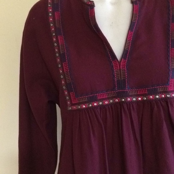 Madewell Embroiled Popover Peasant Sequins Top Size M NWT - Picture 6 of 6